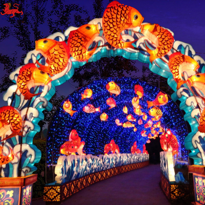 Lanterne cinesi di seta ad alta densità, lanterne cinesi colorate personalizzate