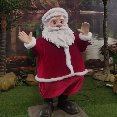 Decorazione animata per interni Babbo Natale a grandezza naturale Modello di Babbo Natale