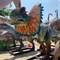 Attrezzatura del parco a tema Statua di dinosauro Animatronic realistico modello Dilophosaurus