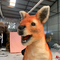 Canguro di animali Animatronic realistici da 1,8 m per parco a tema