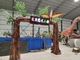 Ha personalizzato la maggior parte del dinosauro realistico per il portone della porta di entrata del parco