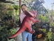 Red Baby Personalizzazione Dino mani Puppet Per Parco di divertimenti