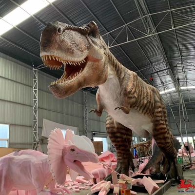 comprare Dinosauro Animatronic realistico da 15 m Dinosauro T Rex di Jurassic Park a grandezza naturale online manufacture