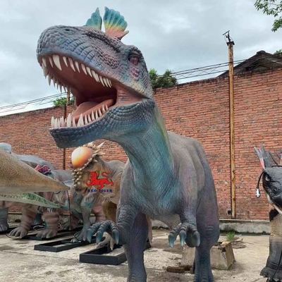 Modello di simulazione di dinosauro Animatronic realistico all'aperto Dinosauro Animatronic