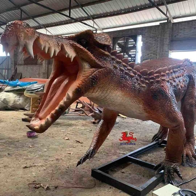 comprare Il dinosauro realistico a grandezza naturale modella l'attrezzatura all'aperto del parco a tema della statua del coccodrillo online manufacture