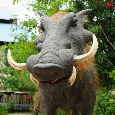 comprare Modello di cinghiale con animali animatronici realistici personalizzati con suono ruggente vivo online manufacture