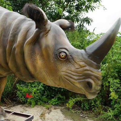 Impermeabile realistico Animatronic Animali Rhinoceros Sondaicus Modello