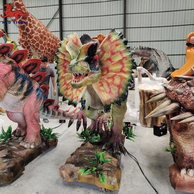 Giri del parco del dinosauro del parco a tema, giri di camminata artificiali del dinosauro