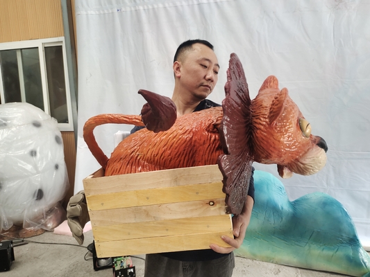 Colori realistici di Dragon Hand Puppet In Custom del silicone del puntello del partito di cosplay del dinosauro di lunghezza su ordinazione