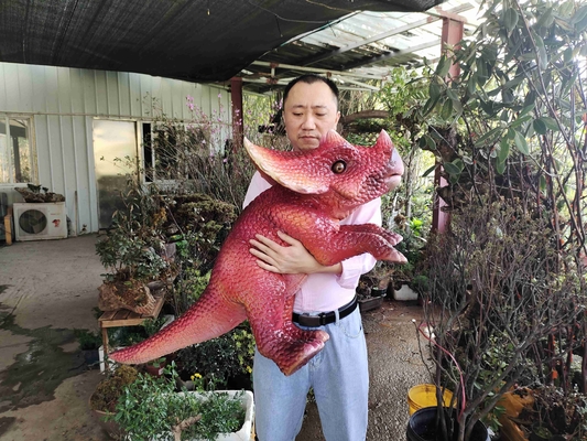 Red Baby Personalizzazione Dino mani Puppet Per Parco di divertimenti