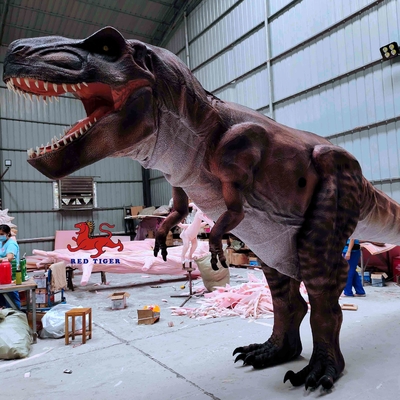 comprare Grande T-Rex realistico costume da adulto trex gambe nascoste costume da dinosauro lunghezza 8m online manufacture