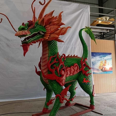 Animali realistici farciti dei puntelli per noleggio con moto e personalizzazione sana Qilin