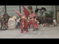 Costume rosso del drago della mosca